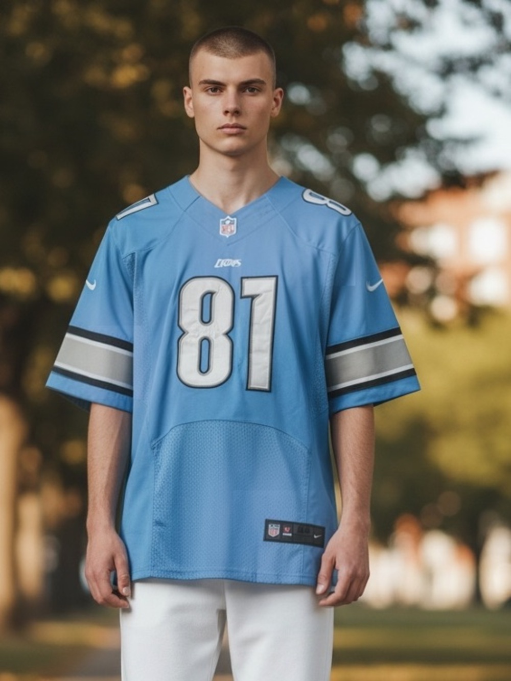 NFL Men's Light Blue #81 Football Jersey